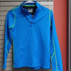 Youth LG quarter zip under Armour long sleeve shirt
